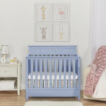 Blue crib hot sale